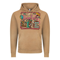 Vintage Camel Teacher life leopard frame Vintage Hoodie - LillyAllenDesigns