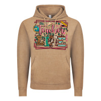 Vintage Coffee Teacher life leopard frame Vintage Hoodie - LillyAllenDesigns