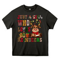 Asphalt just a girl who loves reindeers Heavy Core Tee - CowGirlArtShop