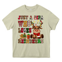 Mossy just a girl who loves reindeers Heavy Core Tee - CowGirlArtShop