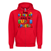 Red being different makes me super special Zipper Hoodie - JahusDesignShop