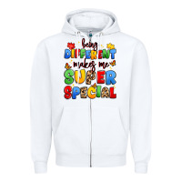White being different makes me super special Zipper Hoodie - JahusDesignShop