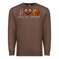 Chestnut peace love basketball Premium Sweatshirt - JahusDesignShop