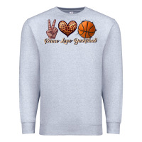 Heather Grey peace love basketball Premium Sweatshirt - JahusDesignShop
