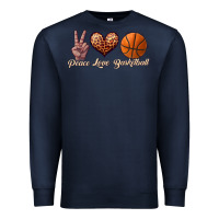 Navy peace love basketball Premium Sweatshirt - JahusDesignShop
