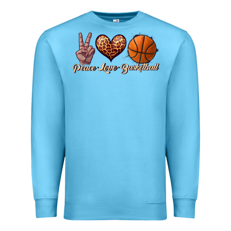 Peace Love Basketball Premium Sweatshirt by JahusDesignShop | Teevron