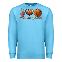 Ocean Blue peace love basketball Premium Sweatshirt - JahusDesignShop