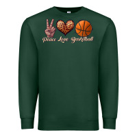 Sports Green peace love basketball Premium Sweatshirt - JahusDesignShop
