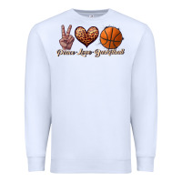 White peace love basketball Premium Sweatshirt - JahusDesignShop