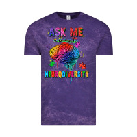 Cloud Purple ask me about neurodiversity Vintage Tee - FaDigitalArtStudio