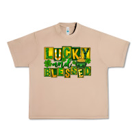 Burro St Patricks Day Lucky And Blessed Urban Heavy Tee - FaDigitalArtStudio