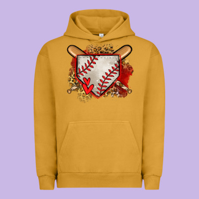 Baseball Home Plate Urban Hoodie Designed By Jasminsmagicworld