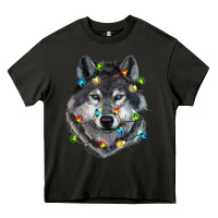 Asphalt Christmas with wolf Heavy Core Tee - RanaPortraitStore
