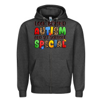 Charcoal Heather look beyond autism and see someone special Zipper Hoodie - JahusDesignShop