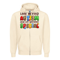 Sandshell look beyond autism and see someone special Zipper Hoodie - JahusDesignShop