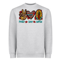 Heather Grey peace love lupita Heavyweight Sweatshirt - JahusDesignShop