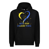 Black world down syndrome symbol Premium Hoodie - Artiststas