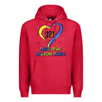 Cardinal world down syndrome symbol Premium Hoodie - Artiststas