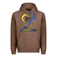 Chestnut world down syndrome symbol Premium Hoodie - Artiststas