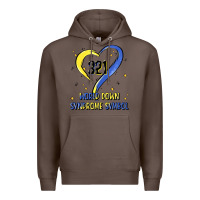 Coffee world down syndrome symbol Premium Hoodie - Artiststas