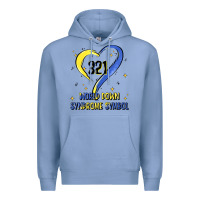 Colony Blue world down syndrome symbol Premium Hoodie - Artiststas