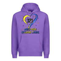 Purple world down syndrome symbol Premium Hoodie - Artiststas