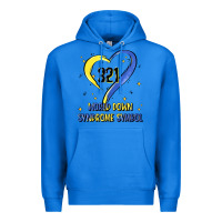 True Royal world down syndrome symbol Premium Hoodie - Artiststas