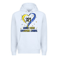 White world down syndrome symbol Premium Hoodie - Artiststas