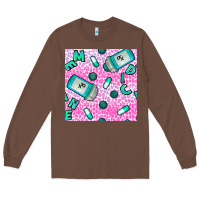 Chestnut Western Medicine Seamless Pattern Long Sleeve Tee - BundleAndBundleShop