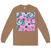 Toasted Coconut Western Medicine Seamless Pattern Long Sleeve Tee - BundleAndBundleShop