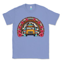 Colony Blue school bus leopard cowhide rainbow Classic Tee - Artiststas