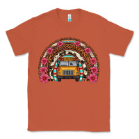 School Bus Leopard Cowhide Rainbow Classic Tee | Teevron