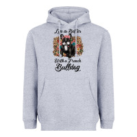 Heather Grey life is better with a french bulldog Heavyweight Hoodie - JahusDesignShop