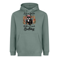 Sage life is better with a french bulldog Heavyweight Hoodie - JahusDesignShop