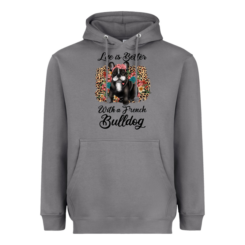 Life Is Better With A French Bulldog Heavyweight Hoodie by JahusDesignShop | Teevron