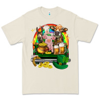 Bone St. Patrick's Day farm animals on truck Premium Tee - HowdyJamesFarm