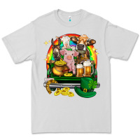 Dove Grey St. Patrick's Day farm animals on truck Premium Tee - HowdyJamesFarm