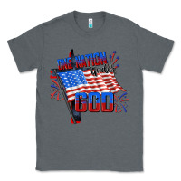 Charcoal Heather One nation under god 4th of july Classic Tee - CowGirlArtShop