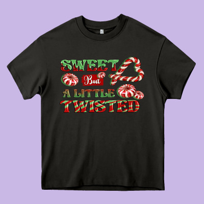 Sweet But A Little Twisted Heavy Core Tee Designed By Cowgirlartshop