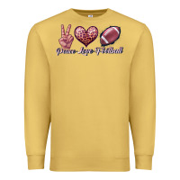Antique Gold peace love football Premium Sweatshirt - JahusDesignShop