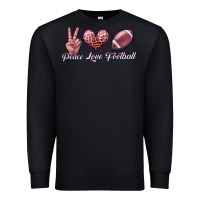 Black peace love football Premium Sweatshirt - JahusDesignShop