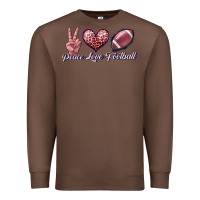 Chestnut peace love football Premium Sweatshirt - JahusDesignShop