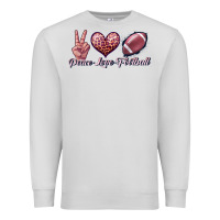 Dove Grey peace love football Premium Sweatshirt - JahusDesignShop