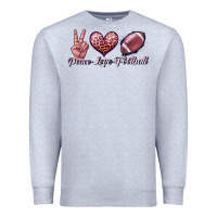 Heather Grey peace love football Premium Sweatshirt - JahusDesignShop