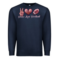 Navy peace love football Premium Sweatshirt - JahusDesignShop