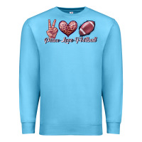 Ocean Blue peace love football Premium Sweatshirt - JahusDesignShop