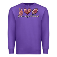 Purple peace love football Premium Sweatshirt - JahusDesignShop