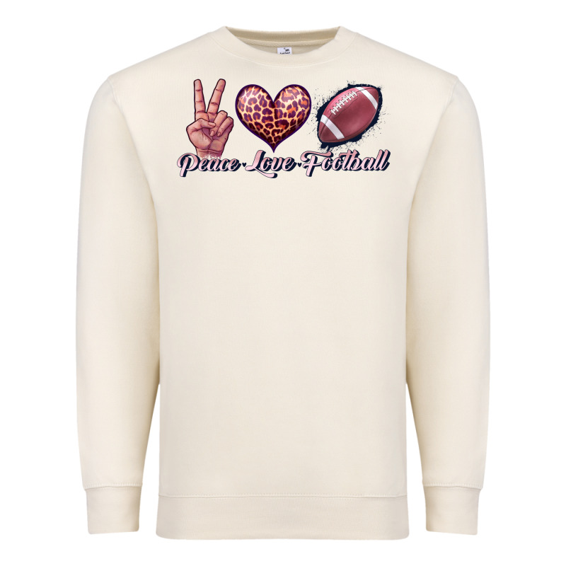 Peace Love Football Premium Sweatshirt by JahusDesignShop | Teevron
