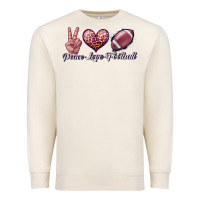 Sandshell peace love football Premium Sweatshirt - JahusDesignShop