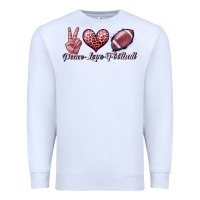White peace love football Premium Sweatshirt - JahusDesignShop